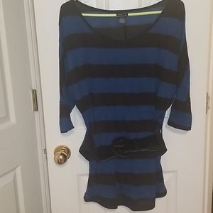 Dark Teal and black women's top